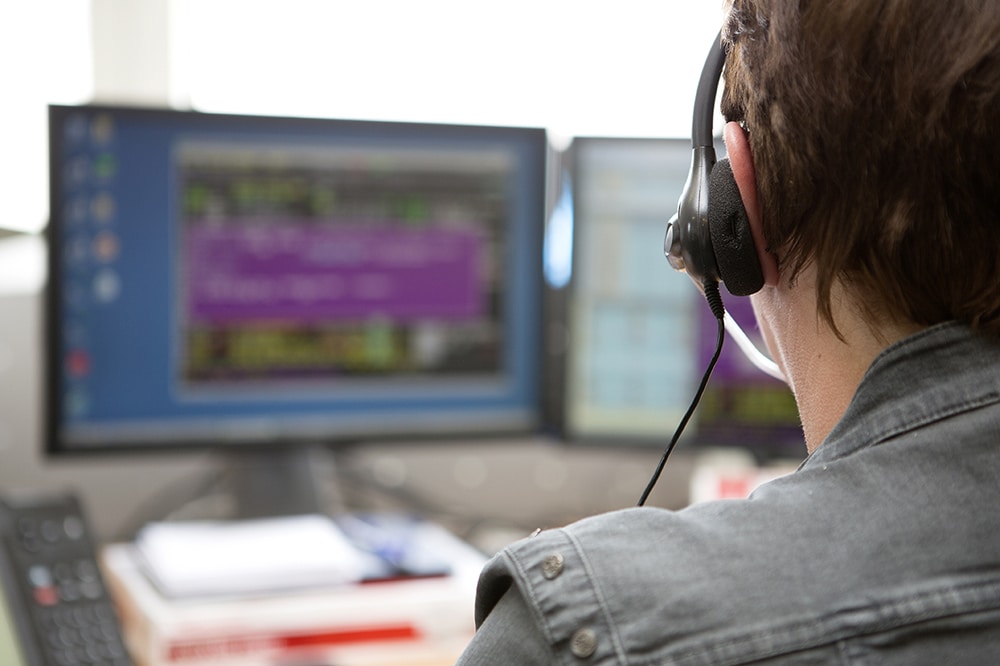 Klantenservice aan de telefoon